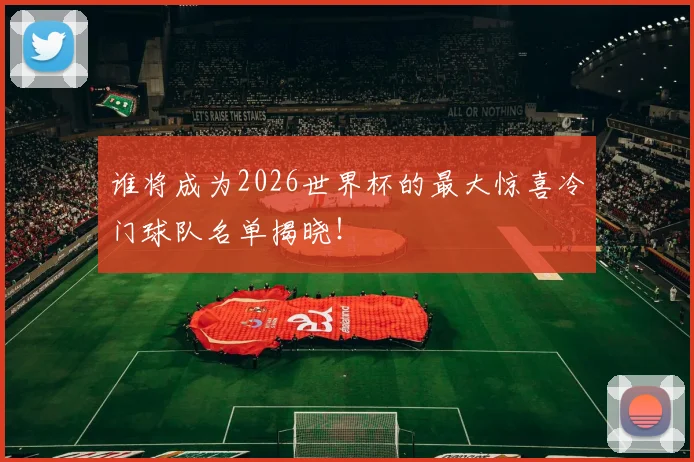 谁将成为2026世界杯的最大惊喜冷门球队名单揭晓！